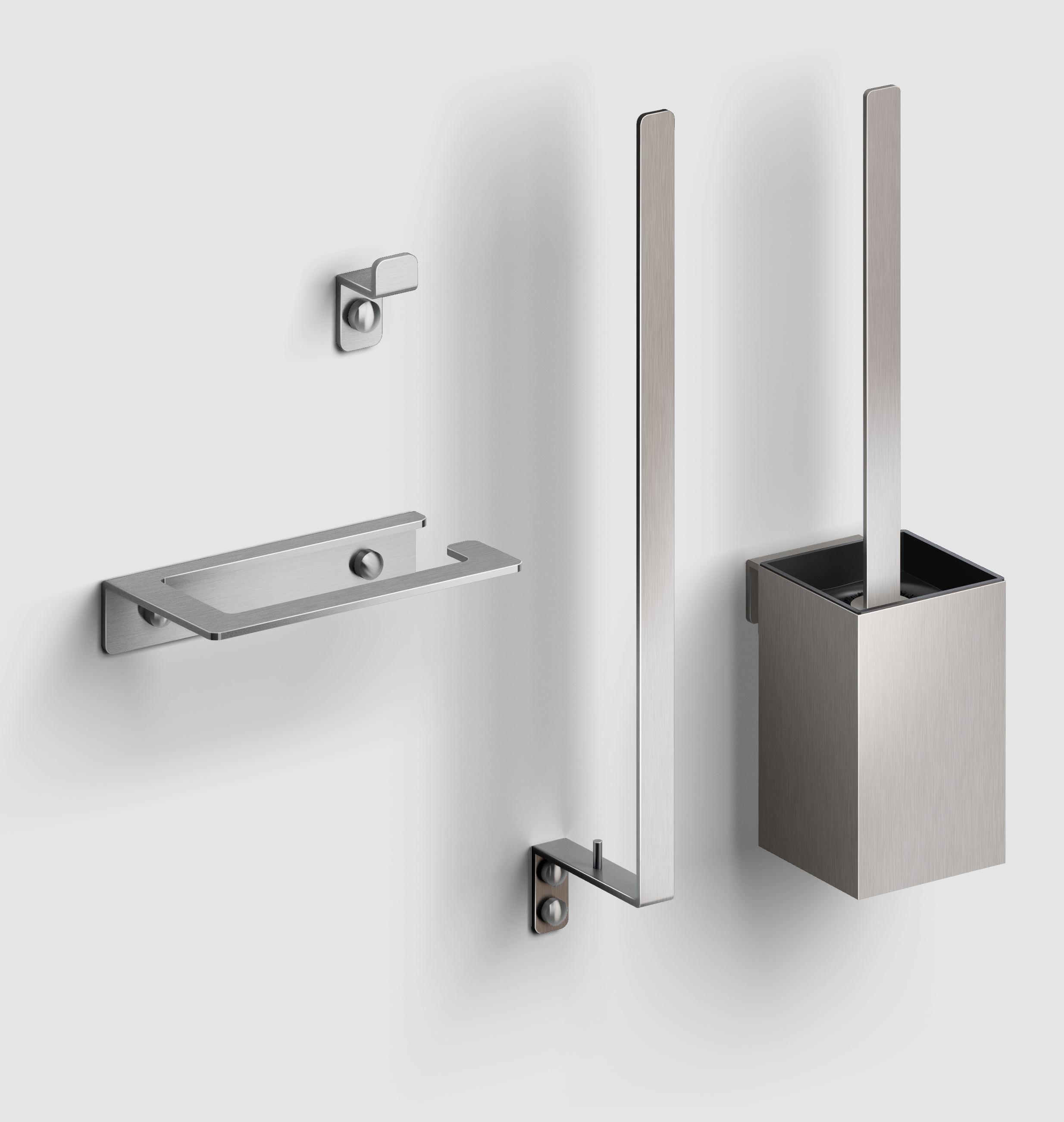 Clou Fold toilet accessoireset rvs geborsteld CL/09.04099.41.01